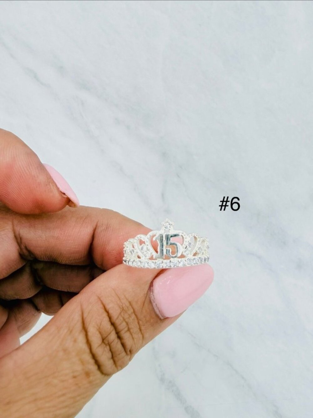 925 Sterling Silver Crown Ring – Sweet 15 / Quinceañera  Anillo en plata